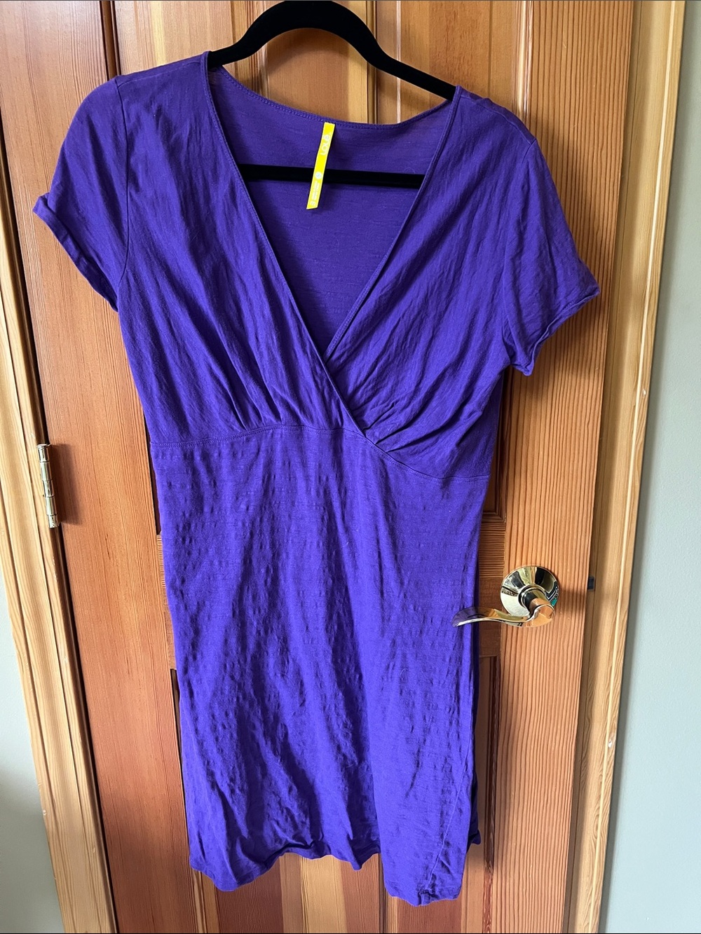 Women’s V-Neck Purple Short Sleeve Dress